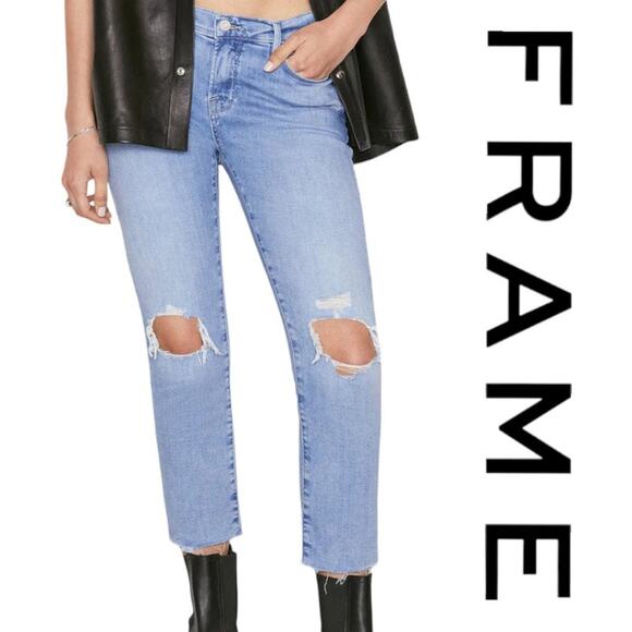 Frame Le Garcon Crop Boyfriend Jeans Womens Size 27 - Picture 1 of 10